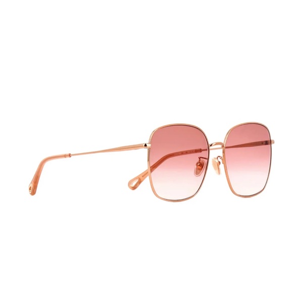 CHLOE ROSE GOLD GRADIENT OVERSIZED SQUARE SUNGLASSES CH0076SK - Picture 5 of 7